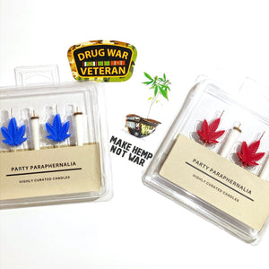 420 Joint and Red Leaf Adult Cake Topper Candles