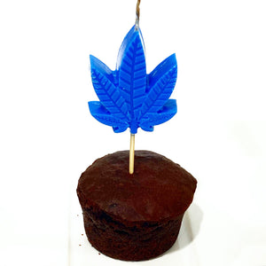420 Novelty Joint and Blue Pot Leaf Adult Cake Candles