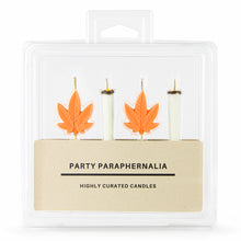 Cargar imagen en el visor de la galería, 420 Joint and Orange Weed Leaf Novelty Cake Candles