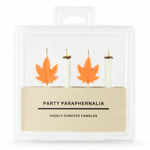 420 Joint and Orange Weed Leaf Novelty Cake Candles